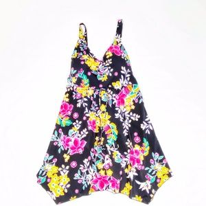 New d&co. V Neck Handkerchief Hem Swim Dress 26W